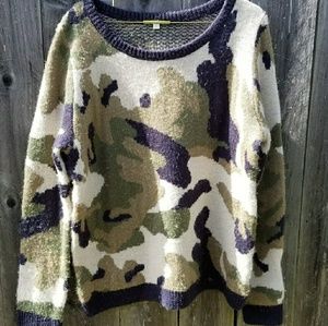 Gianni Bini Cozy Camo Sweater